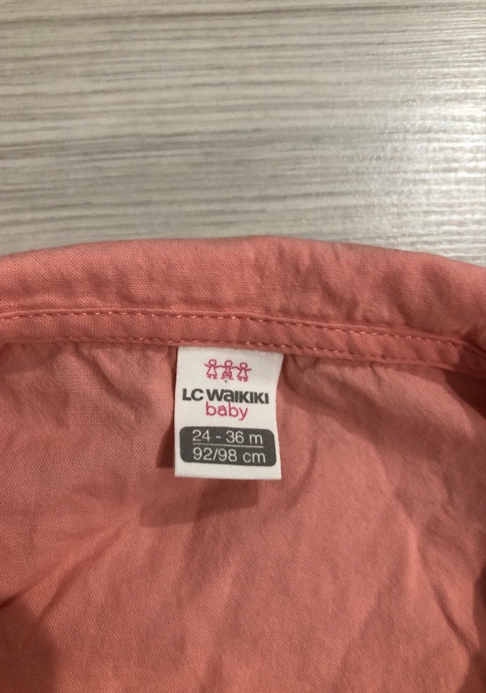 Kız Çocuk Pembe Kolsuz Keten Gömlek - Görsel 2