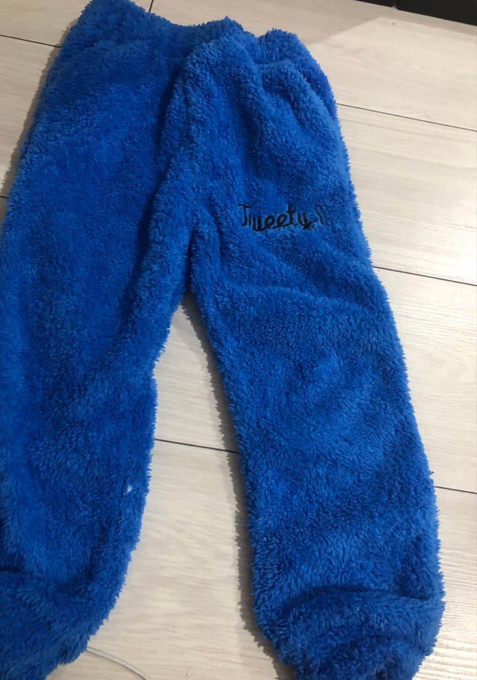 Mavi Nakışlı Erkek Çocuk peluş pijama Takımı - Görsel 3