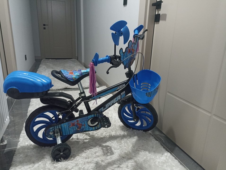 Renkli Mavi Çocuk Üç Tekerlekli Bisiklet - Görsel 2