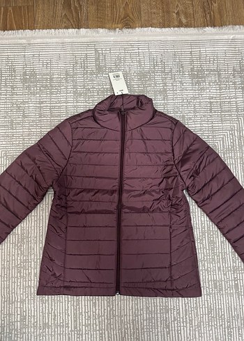 Bordo Fermuarlı Kadın Mont