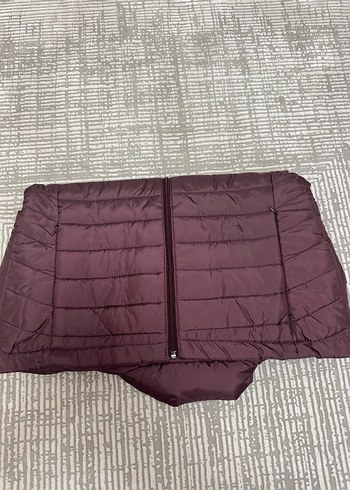 m Beden bordo Renk Bordo Fermuarlı Kadın Mont