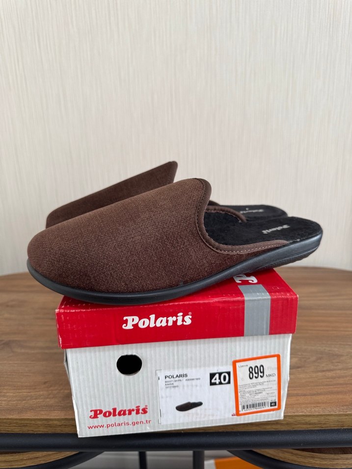 Kahverengi Erkek Ev Terliği Velcro - Görsel 5