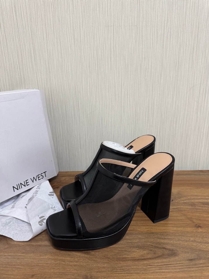 Nine West Siyah Platform Topuklu Kadın Terlik - Görsel 5