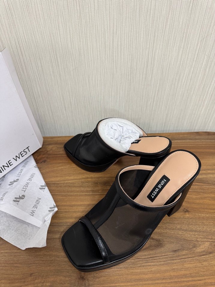 Nine West Siyah Platform Topuklu Kadın Terlik - Görsel 3