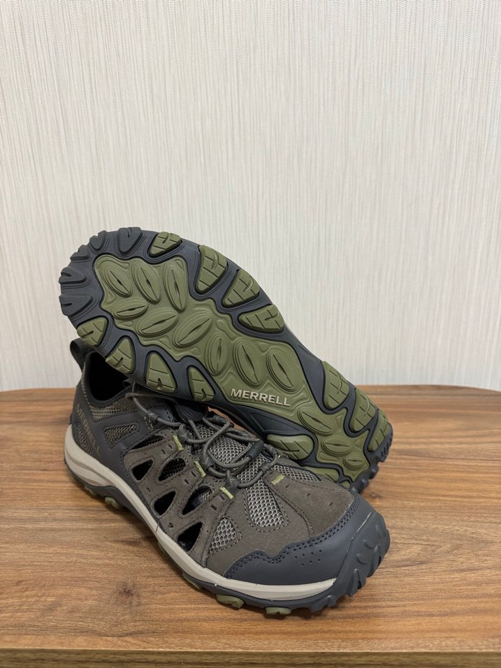 Merrell Erkek Outdoor Gri-Kahverengi Bağcıklı Ayakkabı - Görsel 5