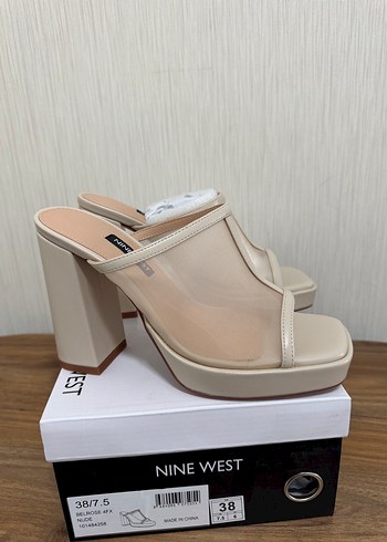 Nine West Bej Platform Topuklu Kadın Terlik