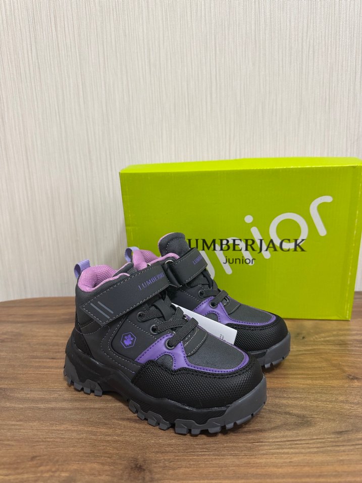 Kız Çocuk Mor Spor Ayakkabı Velcro - Görsel 2