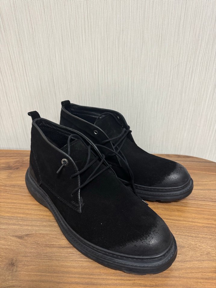 Siyah Süet Erkek hakiki deri - Görsel 5