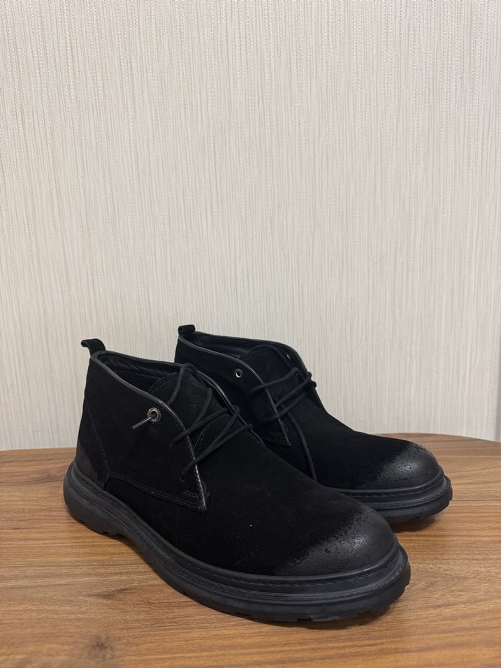 Siyah Süet Erkek hakiki deri - Görsel 4