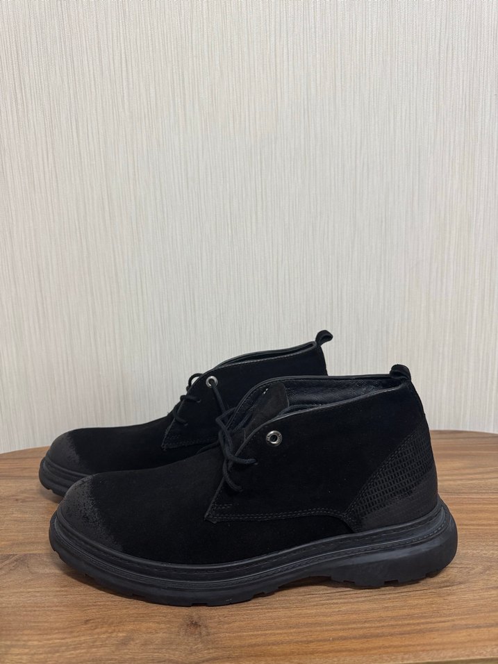 Siyah Süet Erkek hakiki deri - Görsel 2