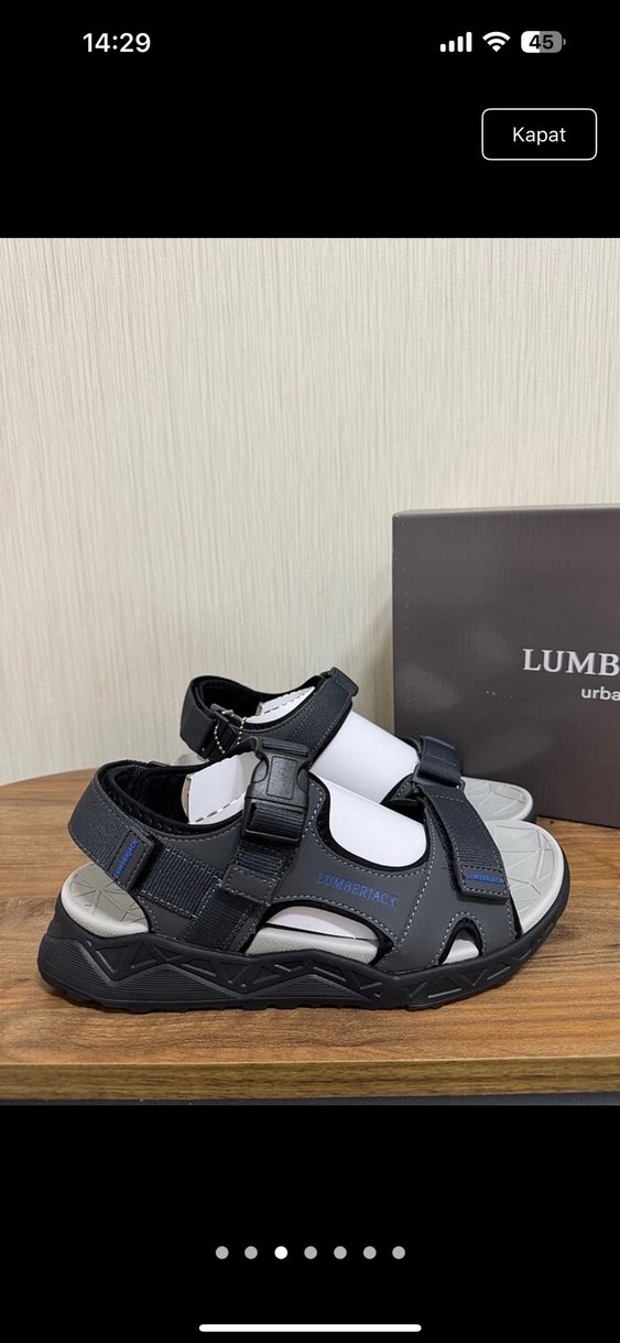 Gri Erkek Spor Tarzı Tokalı Sandalet - Görsel 3