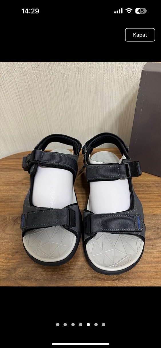 Gri Erkek Tokalı Spor Sandalet - Görsel 5