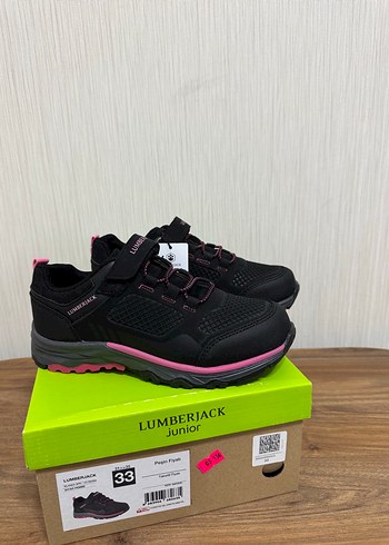 Kız Çocuk Siyah-Pembe Velcro Spor Ayakkabı