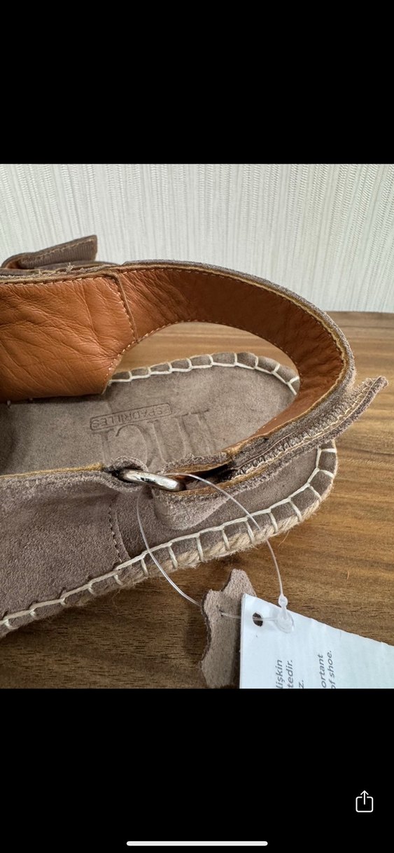 Bej Süet Erkek Espadril Sandalet - Görsel 5