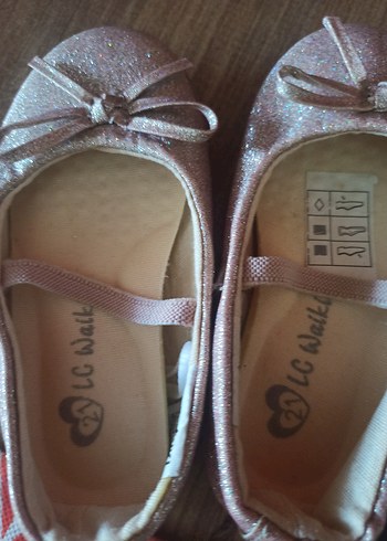 Kız Çocuk Pembe Simli Babet Ayakkabı - Görsel 4