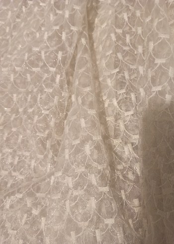 2 adet Nakışlı Bej Bohem Tül Perde özel dikimdir - Görsel 3