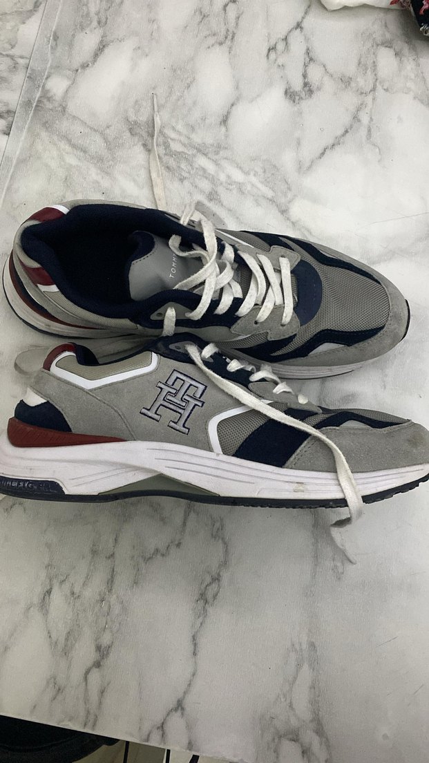 Tommy orijinaldir Gri Erkek Spor Ayakkabı Bağcıkları - Görsel 2