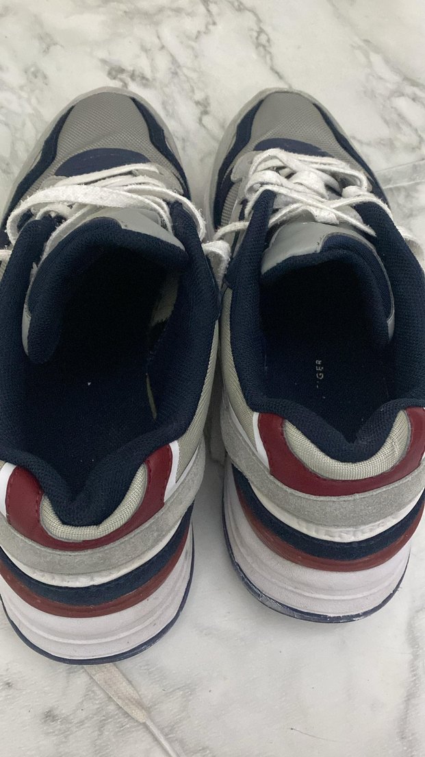 Tommy orijinaldir Gri Erkek Spor Ayakkabı Bağcıkları - Görsel 3