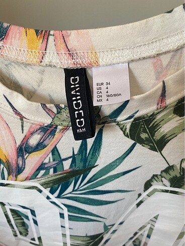 xs Beden H&M pamuk tişört elbise