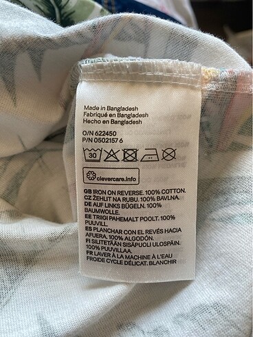 xs Beden çeşitli Renk H&M pamuk tişört elbise