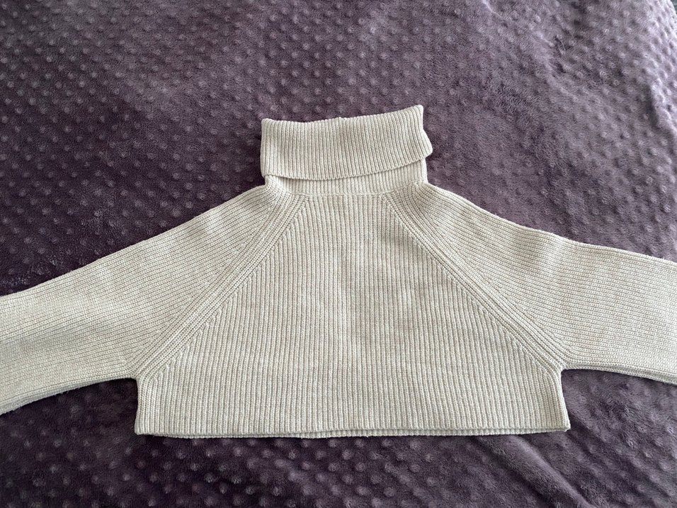 Bej crop kazak - Görsel 2