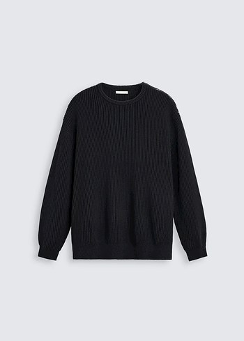 Zara Erkek koyu lacivert siyah renk arası düğmeli kazak - Görsel 3