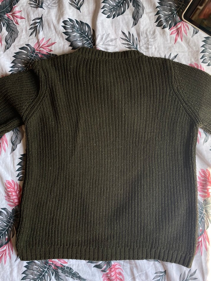 Kadın Haki Bisiklet Yaka Kazak - Görsel 3