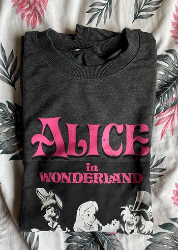 Disney alice harikalar diyarında oversize sweatshirt