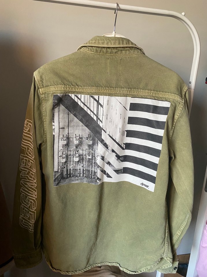 Zara sırt baskılı unisex kot ceket - Görsel 3