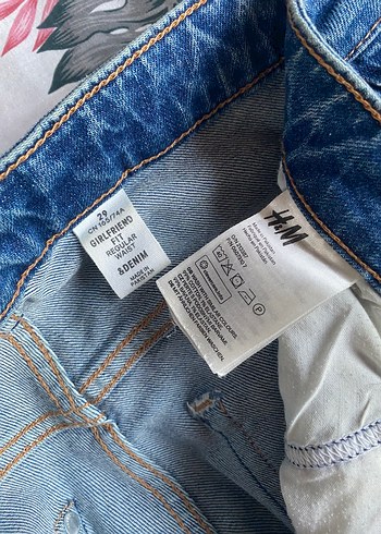 H&M girlfriend kesim kot / jean / Denim Pantolon - Görsel 5