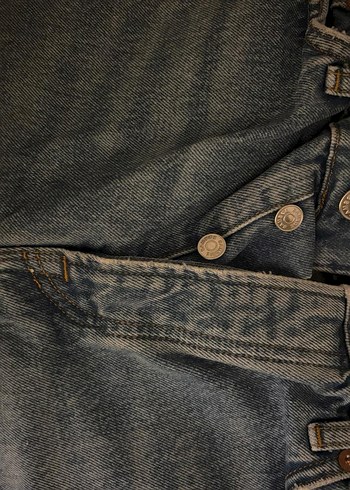 xl Beden Mavi Midi Boy Düğmeli Kadın Denim Şort