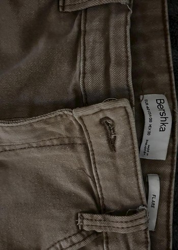l Beden Kahverengi İspanyol paça Kadın Pantolon
