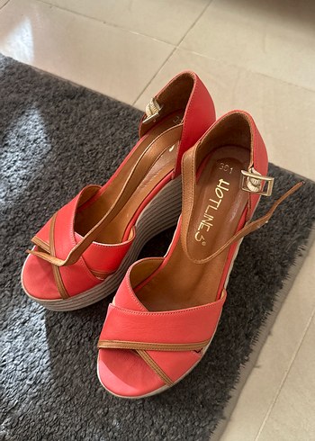 Diğer Pembe Rugan Kadın Dolgu Topuklu Sandalet