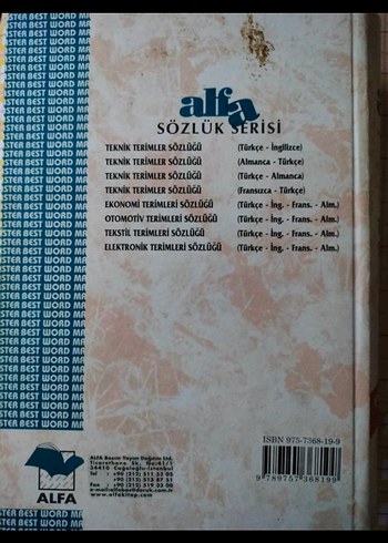 Alfa Teknik Terimler Sözlüğü İngilizce-Türkçe - Görsel 2