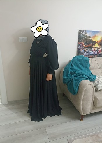 Uzun Siyah şifon elbise