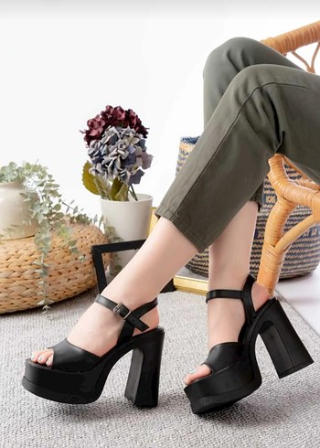 Kalın topuk kadın ayakkabı - Görsel 3