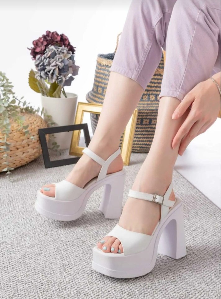 Kalın topuk kadın ayakkabı - Görsel 3