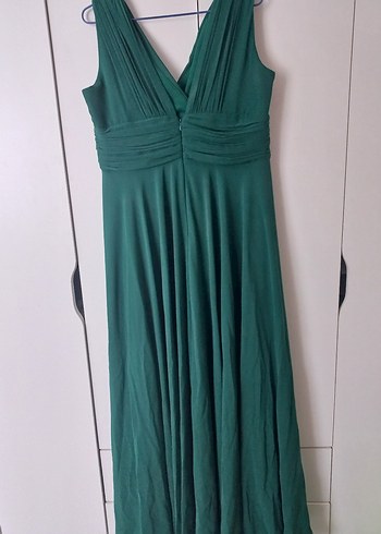 Pierre Cardin Drapeli V Yakalı Uzun Abiye Elbise