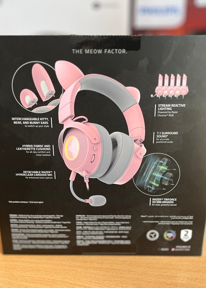 Razer Kraken Kitty V2 Pro - Kuartz (Pembe) Kablolu Kulaklık - Görsel 2