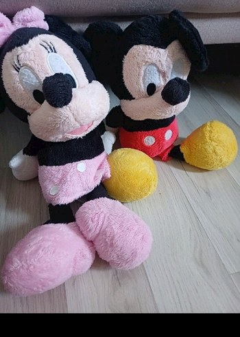 Renkli Mickey ve Minnie Peluş Oyuncaklar