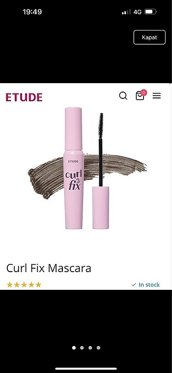 Etude Curl Fix Maskara