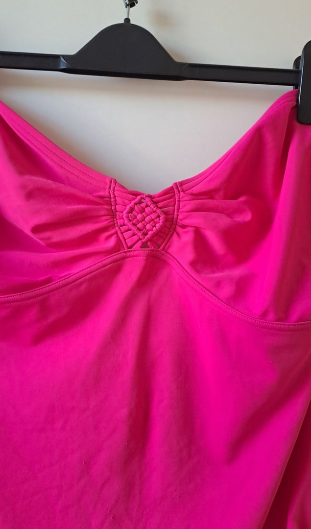 Koyu Pembe Strappy Kadın Mayokini - Görsel 3