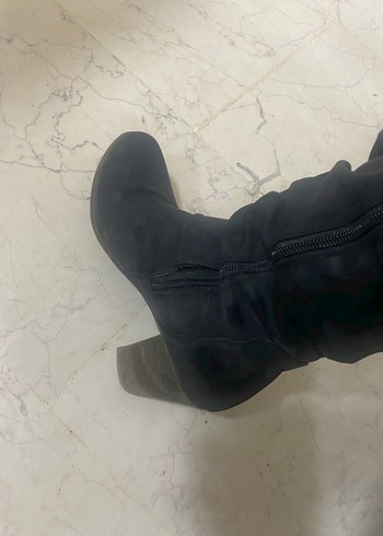 Kadın Siyah Tokalı uzun Bot - Görsel 3