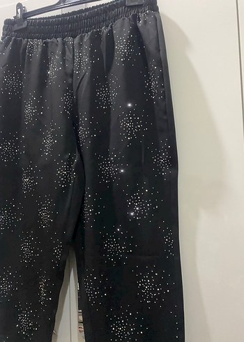 Düğmeli Siyah ışıltılı Blazer takım - Görsel 6