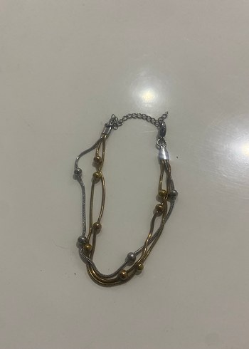 Çelik 3 sıra Zincir Detaylı Kadın Kolye be bileklik - Görsel 4