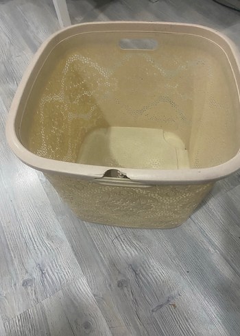 Bej Delikli çamaşır Sepeti - Görsel 2