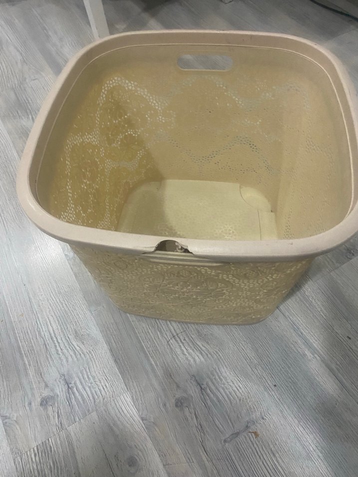 Bej Delikli çamaşır  Sepeti - Görsel 2