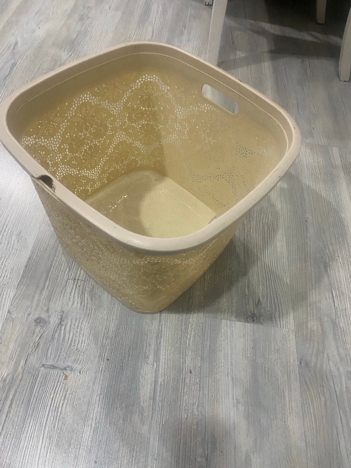 Bej Delikli çamaşır  Sepeti - Görsel 3