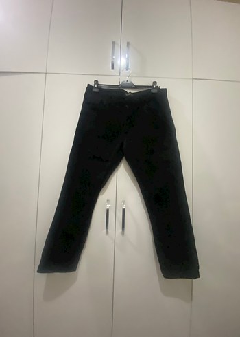 Siyah Kemerli  Denim Pantolon - Görsel 2