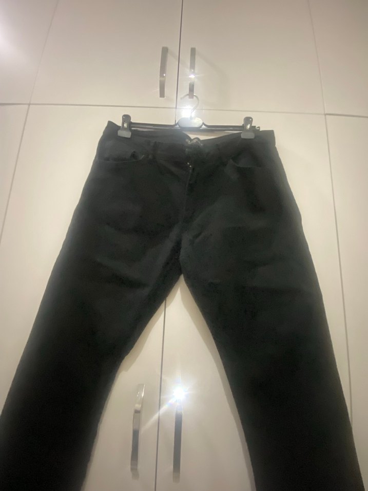 Siyah Kemerli  Denim Pantolon - Görsel 3
